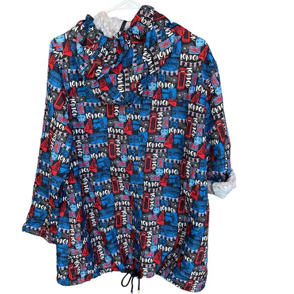 Parka in a Pocket Windbreaker Jacket Womens Large Full Zip Lightweight London - Picture 2 of 14